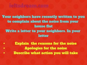 Your neighbors have recently written to you to complain about the noise