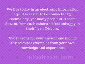 We live today in an electronic information age. It is easier to be connected