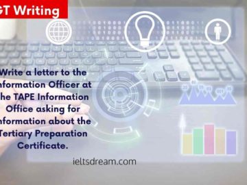 Write a letter to the Information Officer at the TAPE Information Office