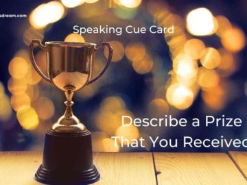 Describe a Prize That You Received